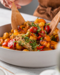 Crispy Gnocchi with Cherry Tomatoes and Marinated Artichokes