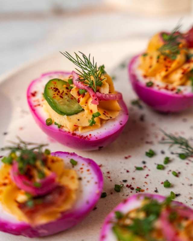 Pink Deviled Egg