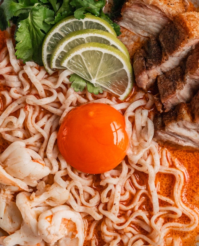 Warm and Zesty Tom Yum Noodle Soup